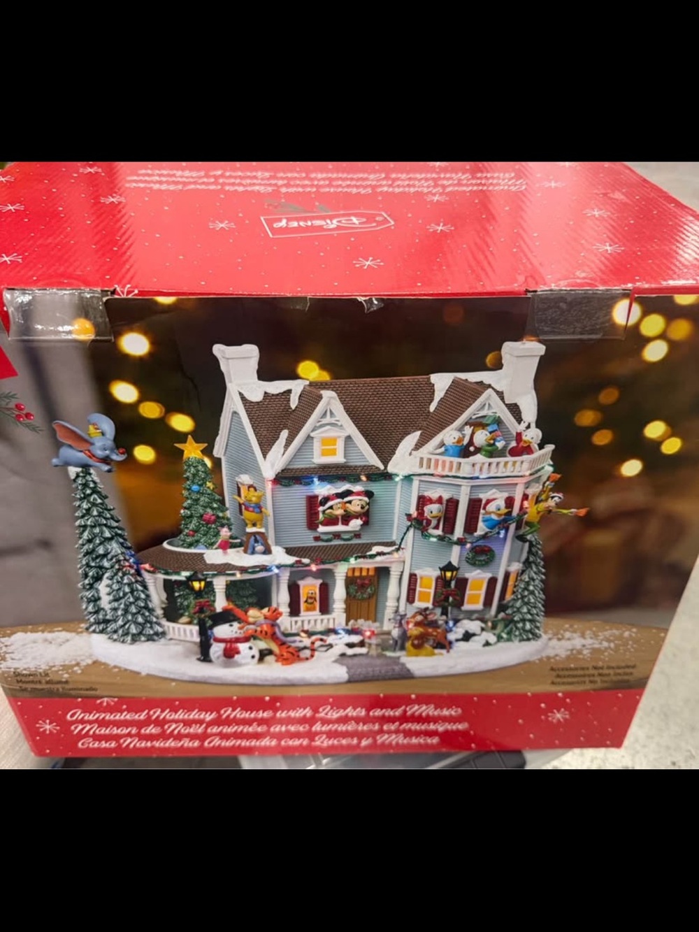 Disney Animated Holiday House with Lights & Music